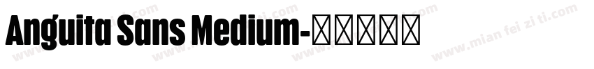 Anguita Sans Medium字体转换